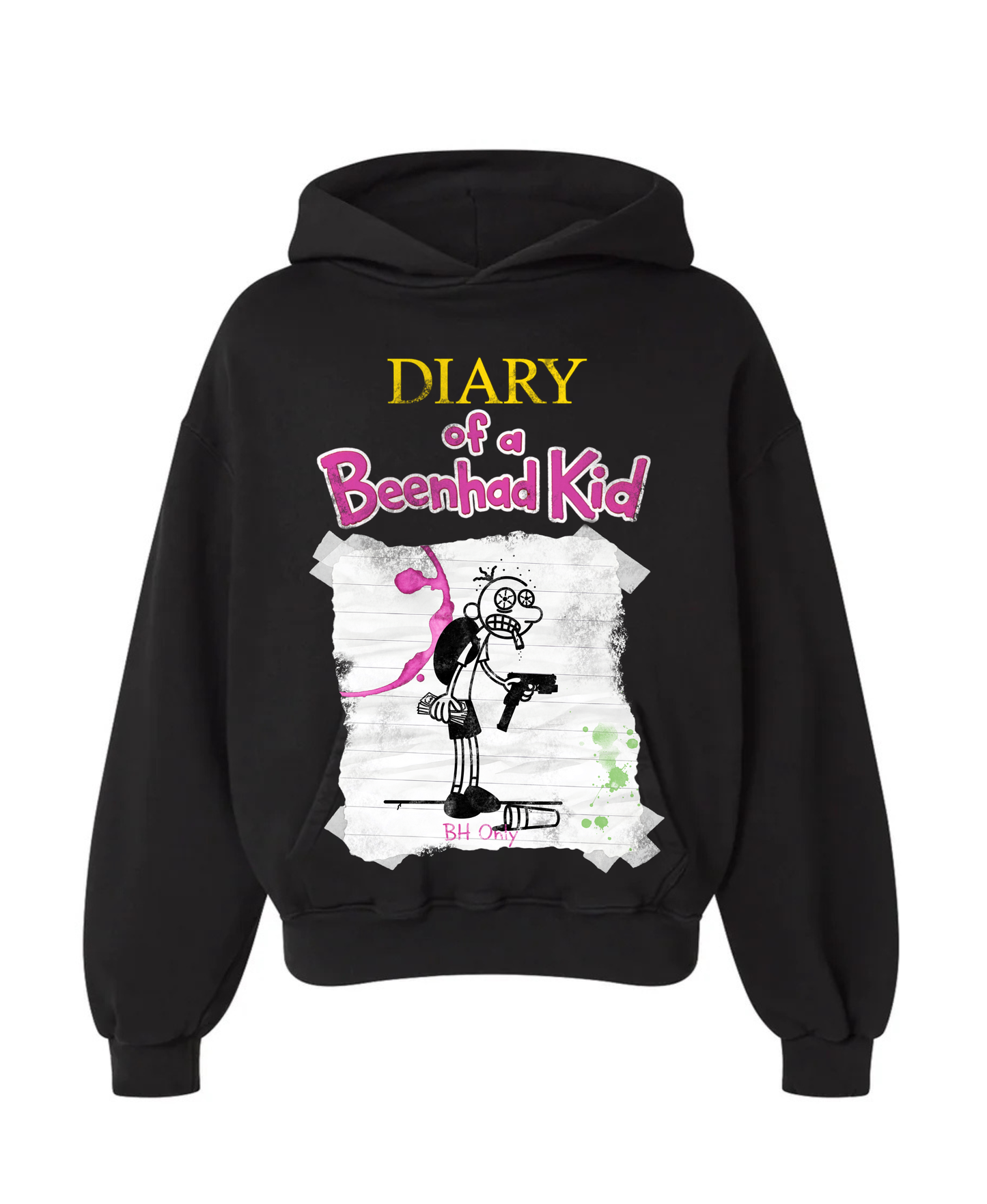 V2 DIARY OF A BEENHAD KID HOODIE (BLACK)